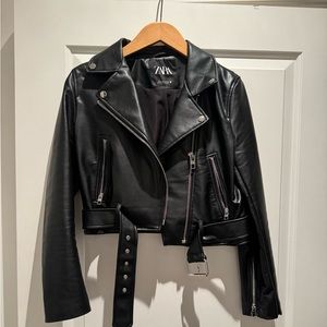 Moto leather jacket